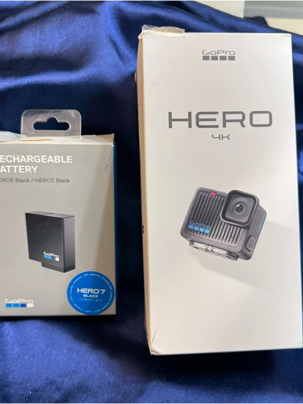GoPro HERO 4K Camera Box and Rechargeable Battery - Black